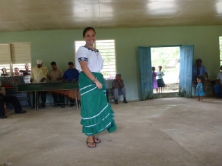 Kristina Baines dancing to the marimba